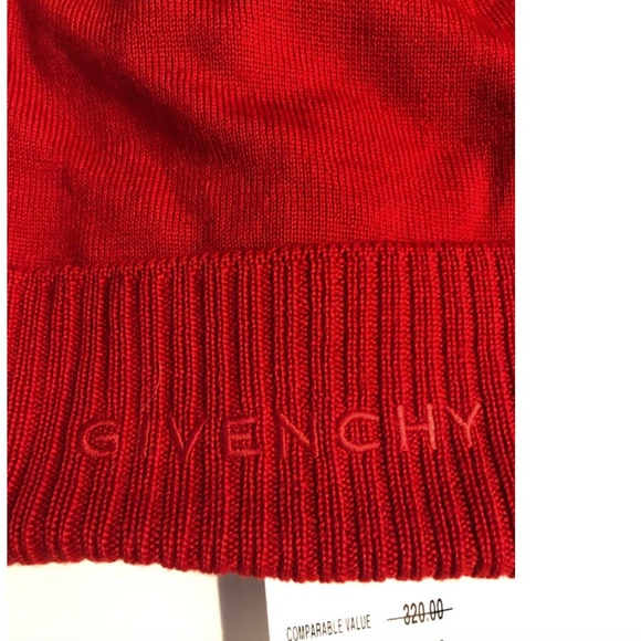 Givenchy Embroidered Logo Wool Beanie \'Red\'